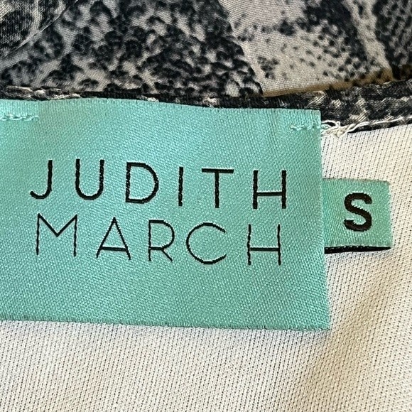 Python Print Judith March Sz S Oversized Dress Cold Shoulder Tie Arms Loose Fit - Picture 6 of 12